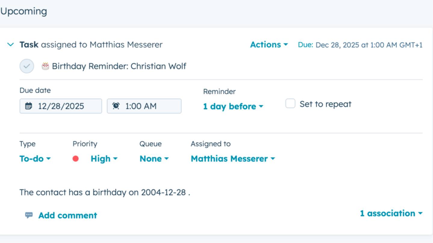 Task Detail View