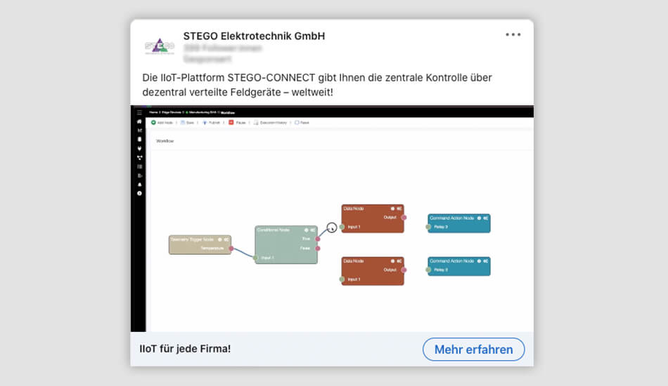 Kampagnen-Anzeige auf LinkedIn